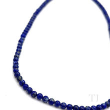 Load image into Gallery viewer, Lapis Lazuli 4 mm beads necklace with lobster clasp
