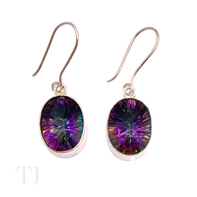 Cargar imagen en el visor de la galería, Mystic Topaz Oval Earrings in Sterling Silver
