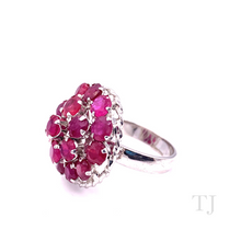 Cargar imagen en el visor de la galería, Ruby Round Shape Ring in Sterling Silver
