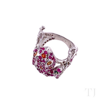 Load image into Gallery viewer, Ruby Sterling Silver Ring in Frog Shape
