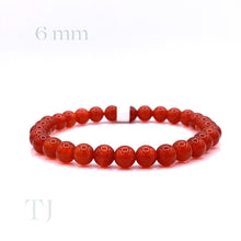 Cargar imagen en el visor de la galería, Carnelian Bead bracelet with elastic string
