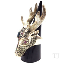 Cargar imagen en el visor de la galería, Multi Gemstones Ring in Deer Shape Sterling Silver
