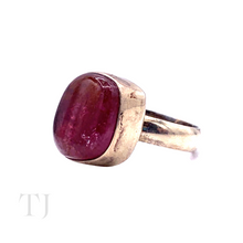 Load image into Gallery viewer, Pink Tourmaline Stone Ring in Sterling Silver
