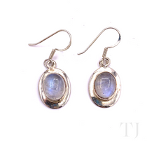 Load image into Gallery viewer, Moonstone Cabochon Earrings in Sterling Silver
