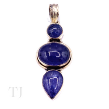 Load image into Gallery viewer, Tanzanite Three Shapes Pendant in Sterling Silver
