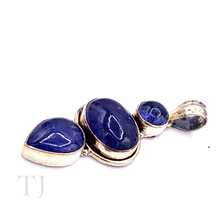 Load image into Gallery viewer, Tanzanite Three Shapes Pendant in Sterling Silver
