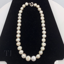 Load image into Gallery viewer, Freshwater Baroque Pearl Necklace with metal heart clasp
