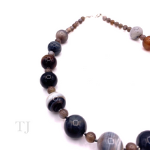 Load image into Gallery viewer, Eye Agate Bead Necklace
