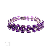 Load image into Gallery viewer, Amethyst  bracelet in sterling silver
