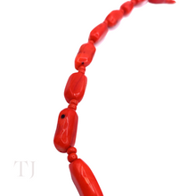 Load image into Gallery viewer, Red Coral Stick Stone Necklace
