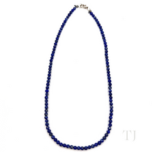 Cargar imagen en el visor de la galería, Lapis Lazuli 4 mm beads necklace with lobster clasp
