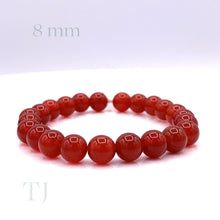 Cargar imagen en el visor de la galería, Carnelian Bead bracelet with elastic string
