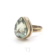 Load image into Gallery viewer, Green Amethyst Ring in Sterling Silver
