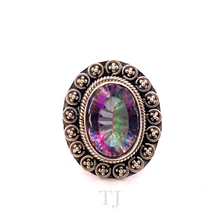 Load image into Gallery viewer, Mystic Topaz Oval Ring in Sterling Silver
