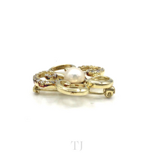 Cargar imagen en el visor de la galería, Pearl Brooch in Sterling Silver (Gold Coated)
