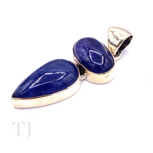 Load image into Gallery viewer, Tanzanite Oval &amp; Tear Drop Pendant in Sterling Silver
