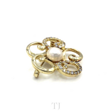 Cargar imagen en el visor de la galería, Pearl Brooch in Sterling Silver (Gold Coated)
