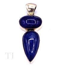 Load image into Gallery viewer, Tanzanite Oval &amp; Tear Drop Pendant in Sterling Silver
