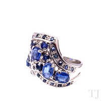 Cargar imagen en el visor de la galería, Sapphire Crown Ring in Sterling Silver
