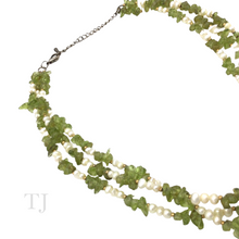 Load image into Gallery viewer, Peridot Chip &amp; Pearl 3 Layered Necklace
