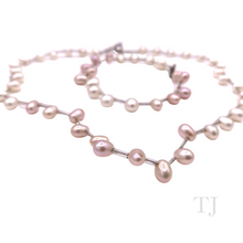 Load image into Gallery viewer, Freshwater Pearl Necklace &amp; Bracelet Set
