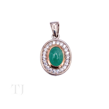 Load image into Gallery viewer, Columbian Emerald Cabochon Jewelry Set
