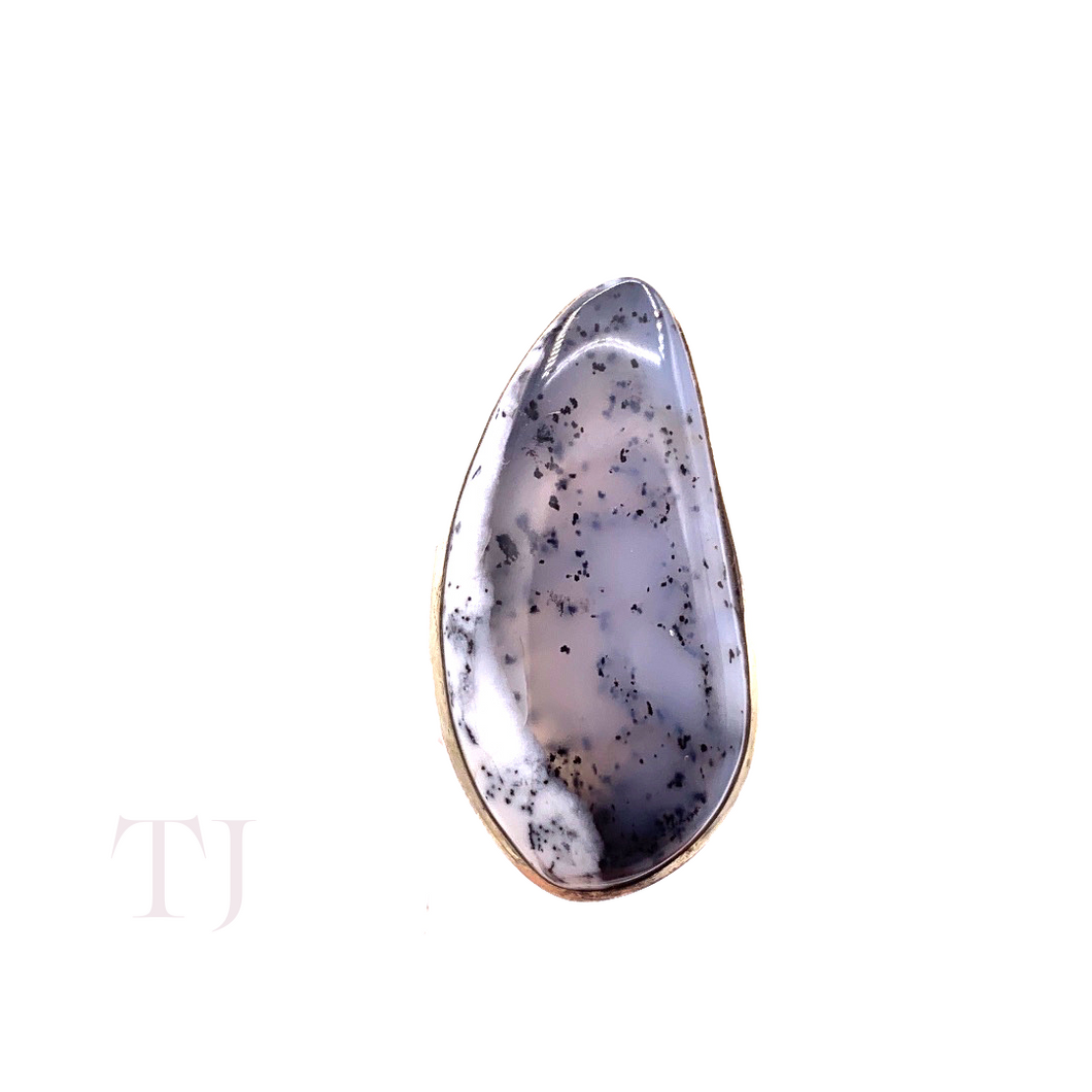 Jasper Tear Drop Ring in Sterling Silver