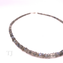 Load image into Gallery viewer, Labradorite Faceted Small Chip Necklace in Sterling Silver
