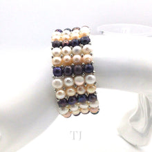 Load image into Gallery viewer, Multicolor Freshwater Pearl Stretchy Bracelet
