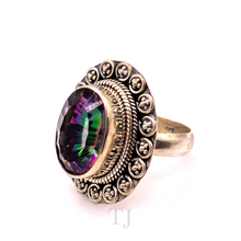 Load image into Gallery viewer, Mystic Topaz Oval Ring in Sterling Silver
