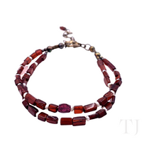 Load image into Gallery viewer, Garnet bracelet in sterling silver
