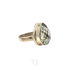 Load image into Gallery viewer, Green Amethyst Ring in Sterling Silver
