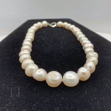 Load image into Gallery viewer, Freshwater Baroque Pearl Necklace with metal heart clasp
