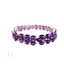 Load image into Gallery viewer, Amethyst  bracelet in sterling silver
