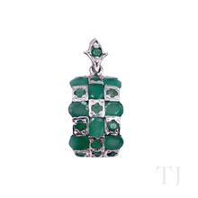 Load image into Gallery viewer, Emerald Oval Flat Cut Jewelry Set
