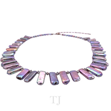 Cargar imagen en el visor de la galería, Multi Colored Pearl Stick Necklace in Sterling Silver
