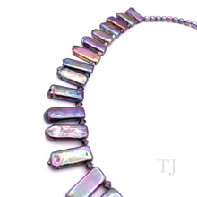 Load image into Gallery viewer, Multi Colored Pearl Stick Necklace in Sterling Silver
