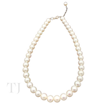 Load image into Gallery viewer, Freshwater Round Pearl Necklace in Sterling Silver
