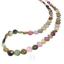 Load image into Gallery viewer, Multi-colored Tourmaline Tear Drop Chip Necklace in 925
