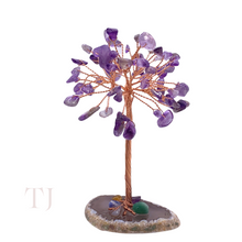 Cargar imagen en el visor de la galería, Amethyst Tree with Agate Base (small)
