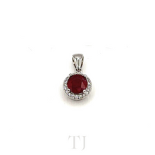 Load image into Gallery viewer, Ruby pendant in sterling silver
