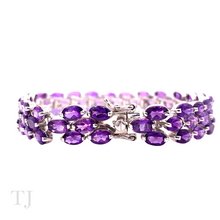 将图片加载到图库查看器，Amethyst  bracelet in sterling silver
