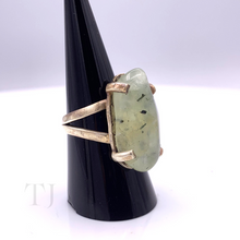 Load image into Gallery viewer, Prehnite Stone Ring in Sterling Silver
