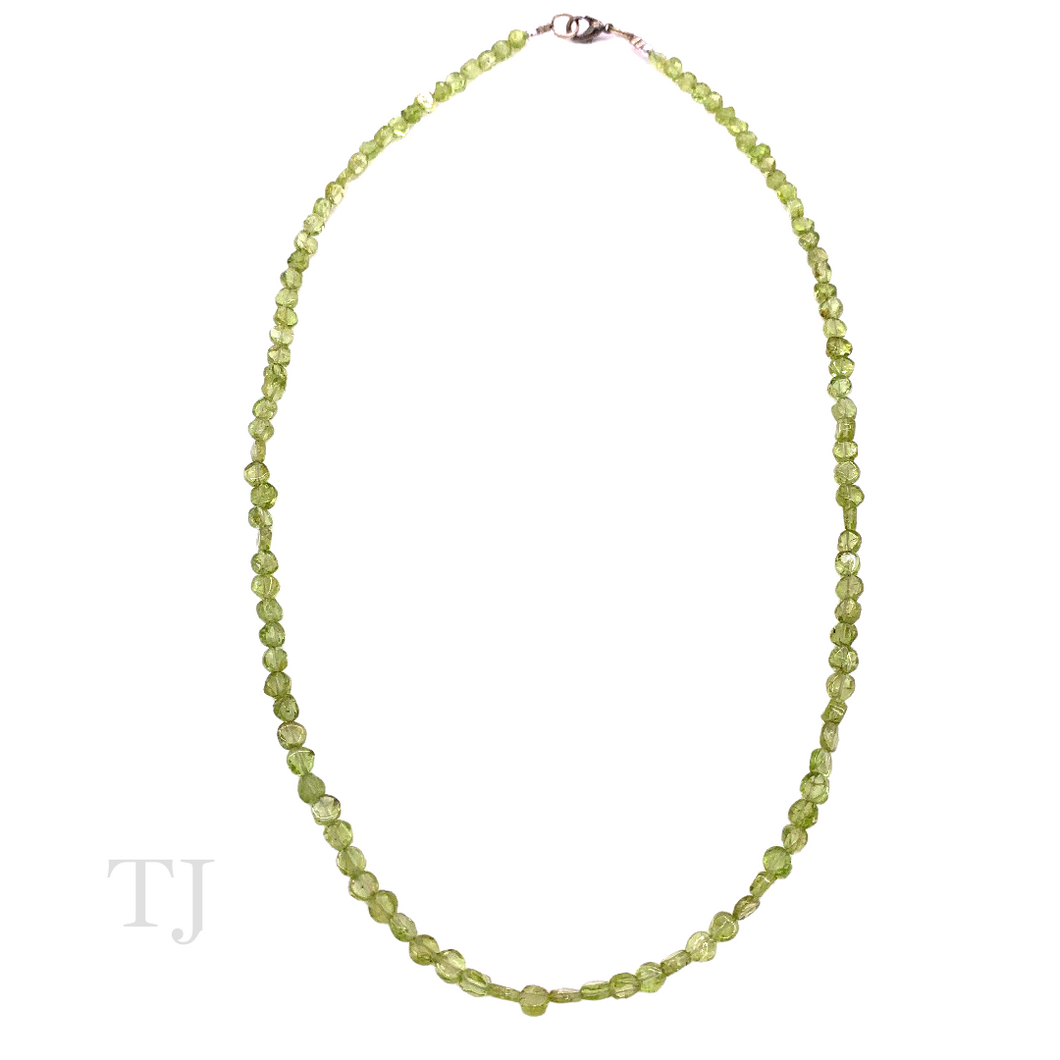 Peridot Round Chip Necklace