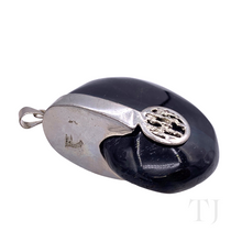 Load image into Gallery viewer, Blue Tiger&#39;s Eye Stone Pendant in sterling silver setting
