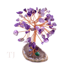 Cargar imagen en el visor de la galería, Top View of Amethyst Tree of Agate Base (small)
