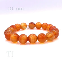 Load image into Gallery viewer, Carnelian Bead bracelet with elastic string
