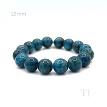 Load image into Gallery viewer, Blue Apatite bracelet (12mm bead size)
