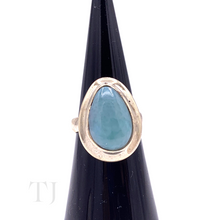 Load image into Gallery viewer, Larimar Tear Drop Ring in Sterling Silver
