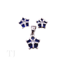 Cargar imagen en el visor de la galería, Doublet Sapphire Star Shape Jewelry Set
